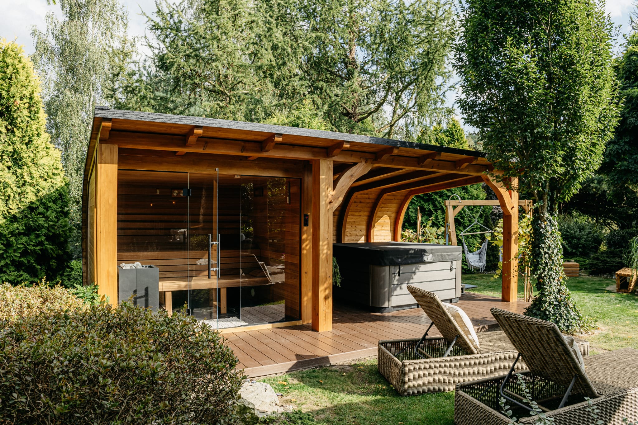 Sauna ogrodowa – realizacja Konstancin